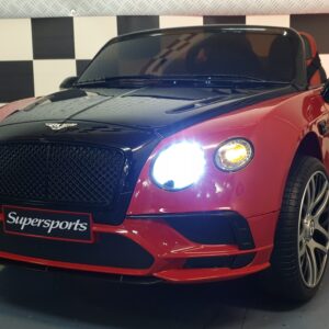 Batterij-aangedreven kinderauto Bentley Continental 1,5-persoons zwart-rood