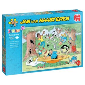 Gezelspel.nl en koopjehier.nl Jan van Haasteren Junior | Trampoline springen | 150 stukjes