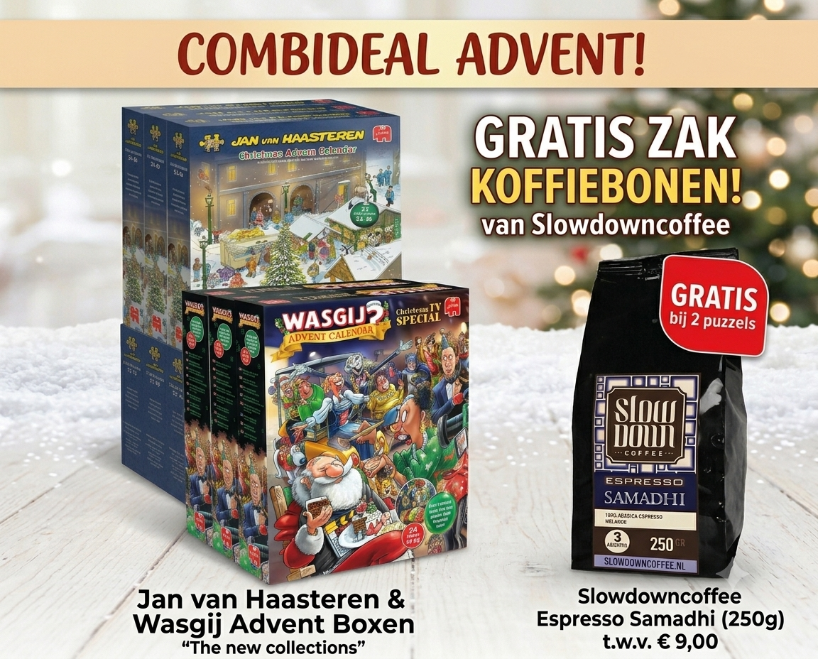 05 September 2026 | 2 Advent Kalenders | JvH + Wasgij | + Gratis Slowdowncoffee
